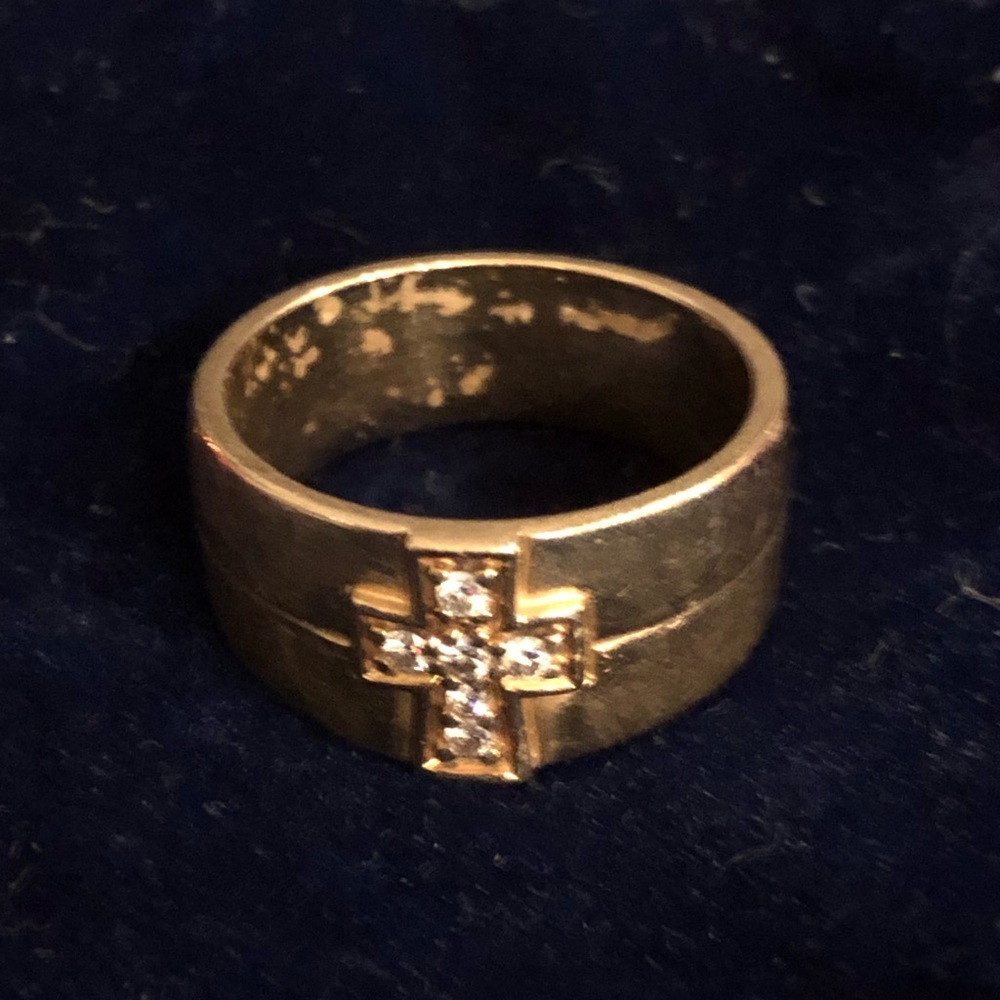 James Avery gold and diamond ring